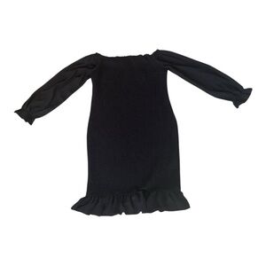 Baltic Born Black Smocked Dress 2XL NWT Off Shoulder Ruffle Hem